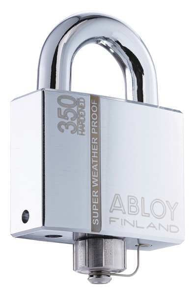 Padlock, Keyed Alike, Standard Shackle, Rectangular Hardened Steel Body, Hardened Steel Shackle