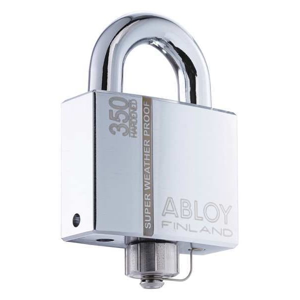 Padlock, Keyed Different, Long Shackle, Rectangular Hardened Steel Body, Hardened Steel Shackle
