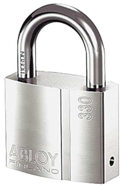 Padlock, Keyed Different, Standard Shackle, Rectangular Brass Body, Boron Shackle, 1 in W