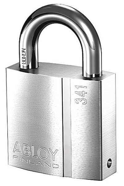 Padlock, Keyed Different, Standard Shackle, Rectangular Brass Body, Hardened Steel Shackle