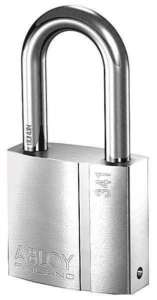 Padlock, Keyed Alike, Long Shackle, Rectangular Brass Body, Hardened Steel Shackle, 1 3/32 in W