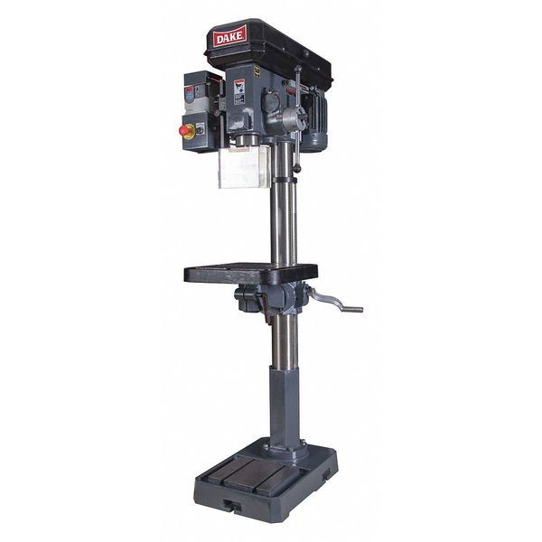 Floor Drill Press, Belt Drive, 1 1/2 hp, 120 V, 18 in Swing, Variable Speed