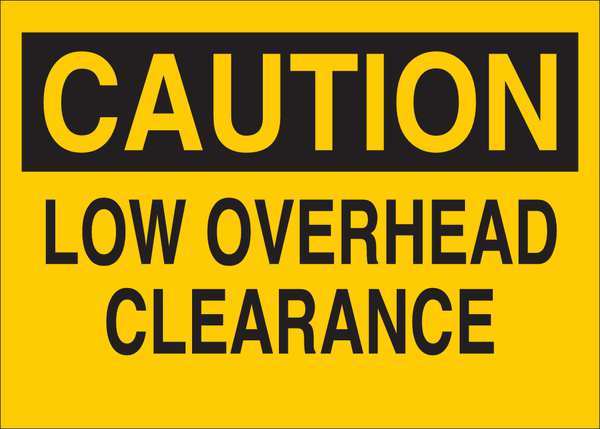 Caution Sign, 7 in Height, 10 in Width, Vinyl, English