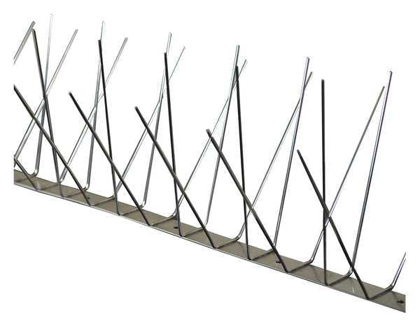 Bird Repellent Spikes, Dura-Spike, 102 ft., Color: Silver