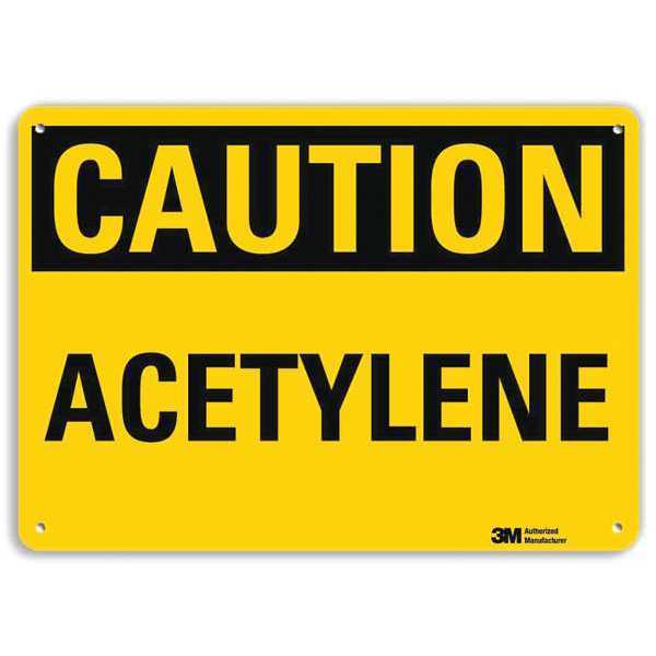 Caution Sign, 7 in H, 10 in W, Plastic, Vertical Rectangle, English, U4-1040-NP_10X7