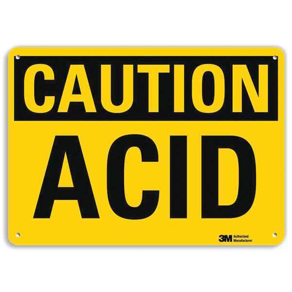 Caution Sign, 10 in H, 14 in W, Horizontal Rectangle, English, U4-1041-NA_14x10