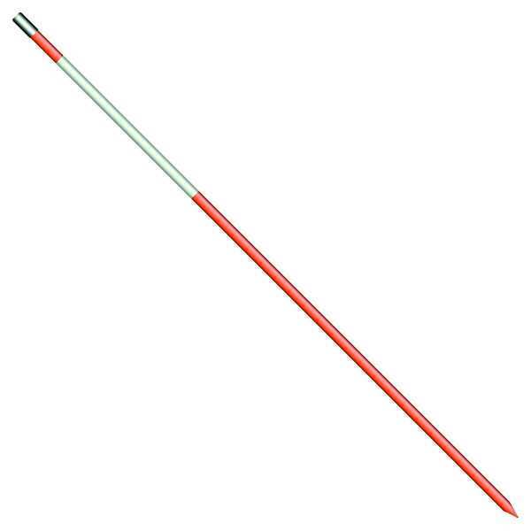 Driveway Marker, Fiberglass, 48 in Height, Reflective Post Only, Hi-Vis Orange, Pack of 10