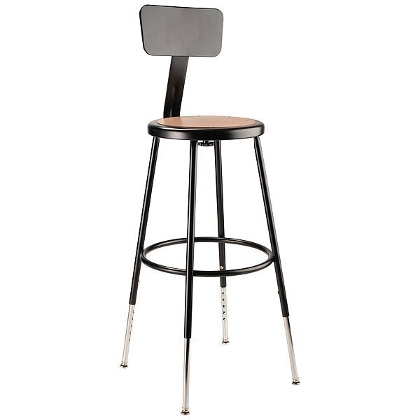 Round Stool with Backrest, Height 25