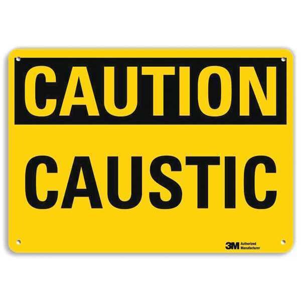 Caution Sign, 7 in H, 10 in W, Plastic, Vertical Rectangle, English, U4-1001-NP_10X7