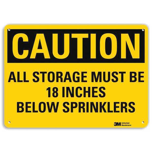 Plastic Caution Sign, 4 Holes, 10