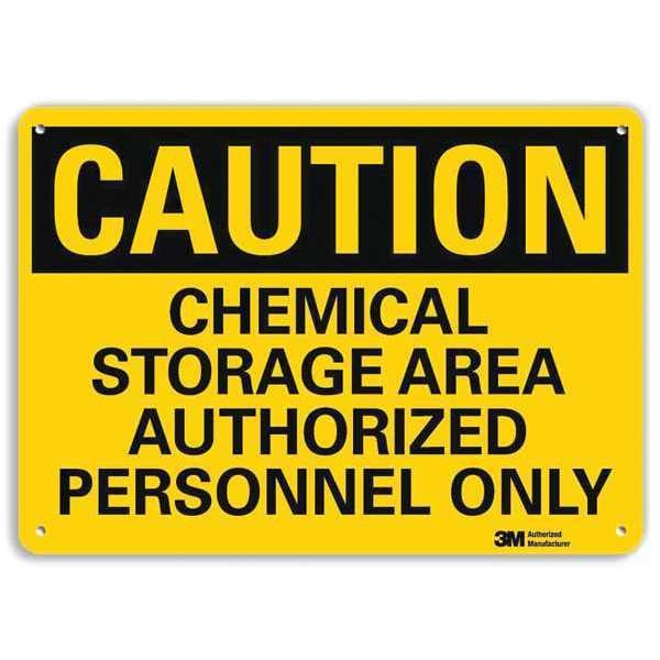 Caution Sign, 7 in H, 10 in W, Vertical Rectangle, English, U4-1117-NA_10x7