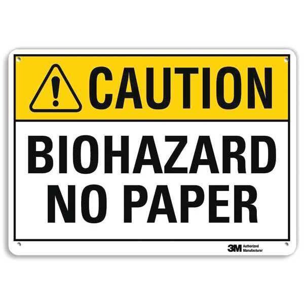 Plastic Caution Sign, 4 Holes, 10