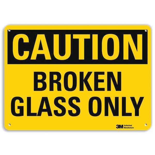 Plastic Caution Sign, 4 Holes, 10
