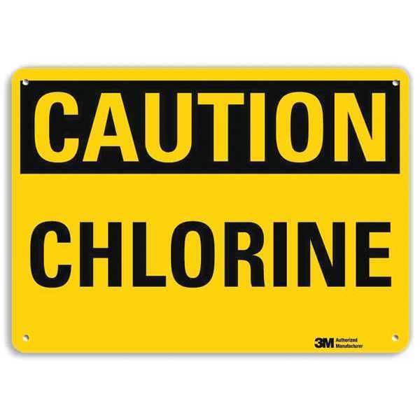 Caution Sign, 7 in H, 10 in W, Vertical Rectangle, English, U4-1122-NA_10x7