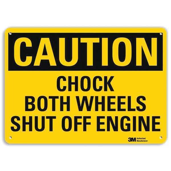 Caution Sign, 7 in H, 10 in W, Plastic, Vertical Rectangle, English, U4-1125-NP_10X7