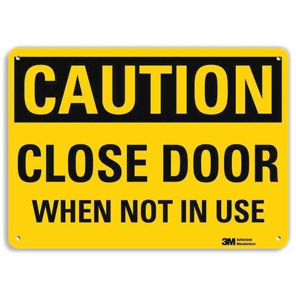 Plastic Caution Sign, 4 Holes, 10
