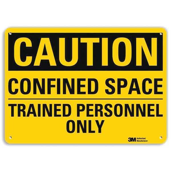 Plastic Caution Sign, 4 Holes, 14