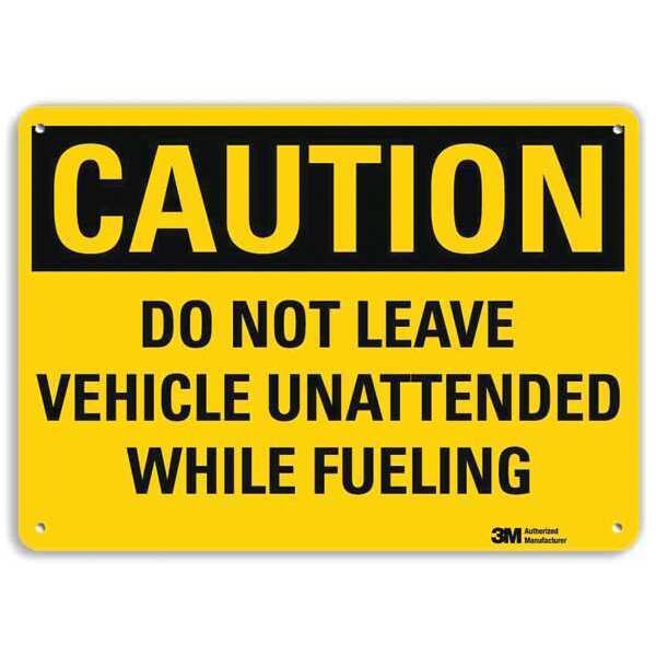 Safety Sign, Do Not Leave Vehicle, 10in.H