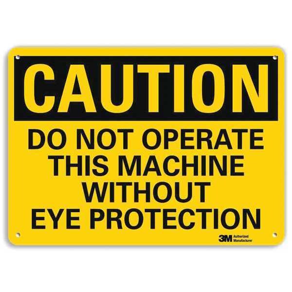 Safety Sign, Black/Yellow, 10in.H, U4-1189-RA_14X10