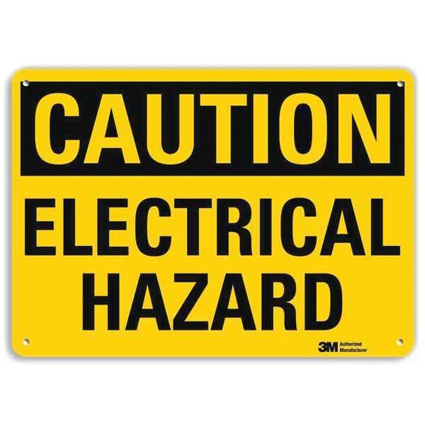 Plastic Caution Sign, 4 Holes, 14