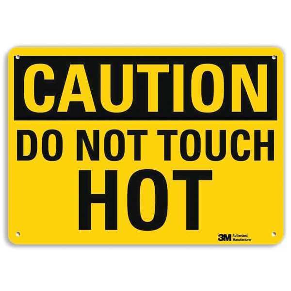 Caution Sign, 7 in H, 10 in W, Aluminum, Vertical Rectangle, English, U4-1207-NA_10x7