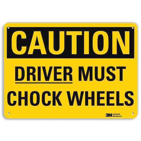 Caution Sign, 7 in H, 10 in W, Plastic, Vertical Rectangle, English, U4-1218-NP_10X7