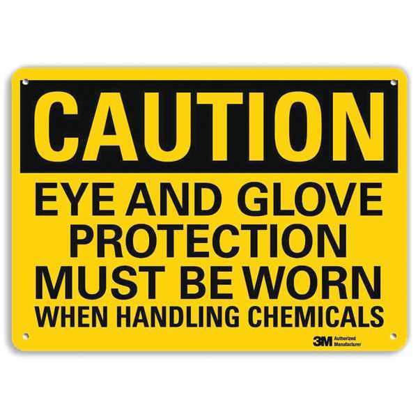 Plastic Caution Sign, 4 Holes, 10