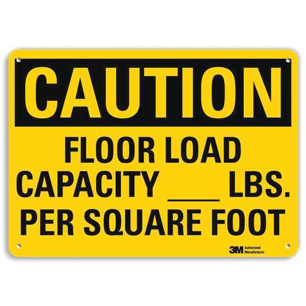 Plastic Caution Sign, 4 Holes, 14
