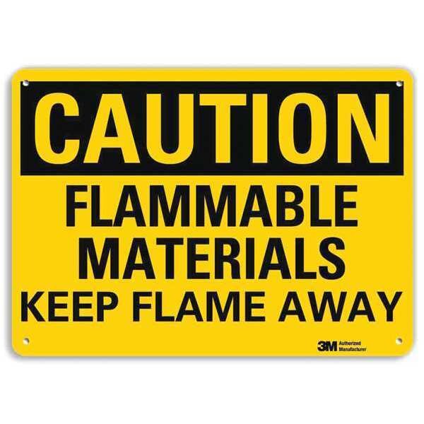 Caution Sign, 7 in H, 10 in W, Plastic, Vertical Rectangle, English, U4-1312-NP_10X7