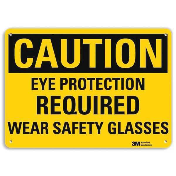 Plastic Caution Sign, 4 Holes, 10