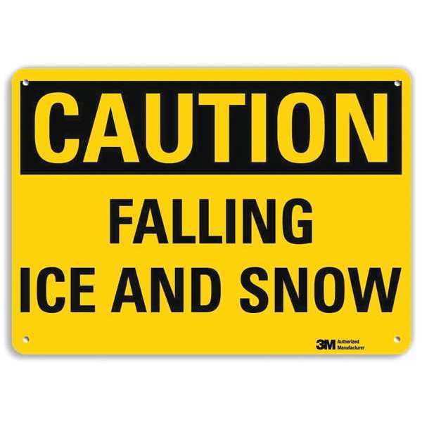 Caution Sign, 10 in H, 14 in W, Aluminum, Horizontal Rectangle, U4-1302-NA_14x10