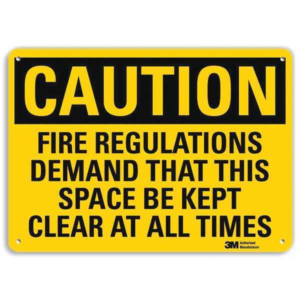 Plastic Caution Sign, 4 Holes, 14
