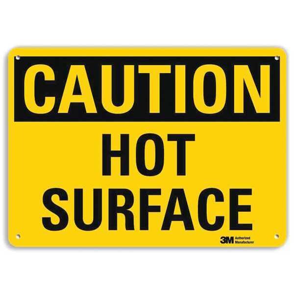 Caution Sign, 10 in H, 14 in W, Plastic, Horizontal Rectangle, English, U4-1428-NP_14X10