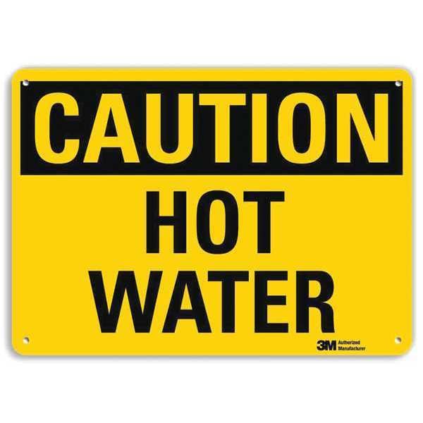 Caution Sign, 10 in H, 14 in W, Aluminum, Horizontal Rectangle, English, U4-1432-NA_14x10
