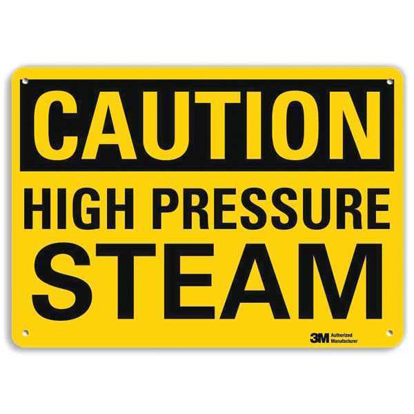 Caution Sign, 7 in H, 10 in W, Plastic, Vertical Rectangle, English, U4-1421-NP_10X7