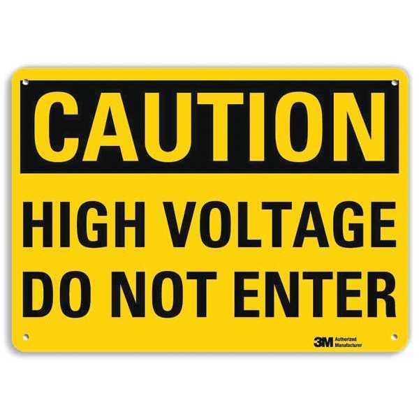 Plastic Caution Sign, 4 Holes, 10
