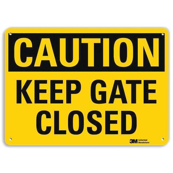 Safety Sign, Keep Gte Clsd, 10in.H