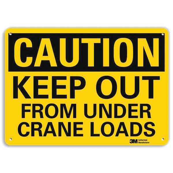 Caution Sign, 10 in Height, 14 in Width, Plastic, Horizontal Rectangle, English