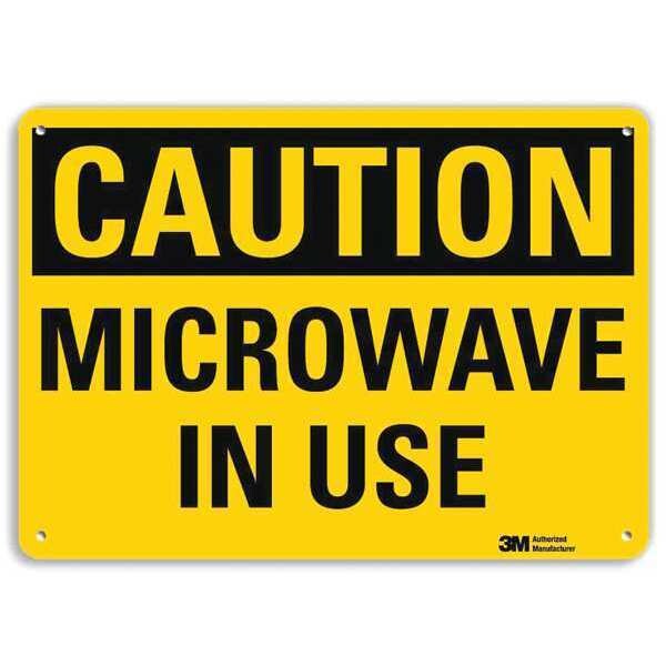 Caution Sign, 10 in H, 14 in W, Aluminum, Horizontal Rectangle, U4-1529-RA_14X10