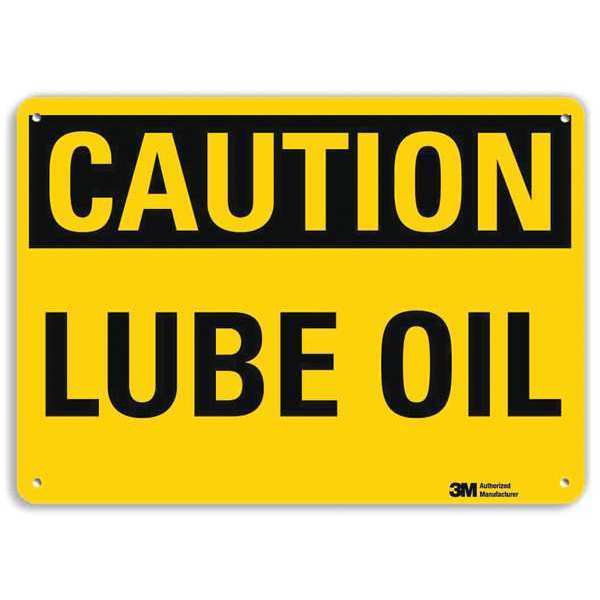 Caution Sign, 10 in H, 14 in W, Plastic, Horizontal Rectangle, English, U4-1520-NP_14X10