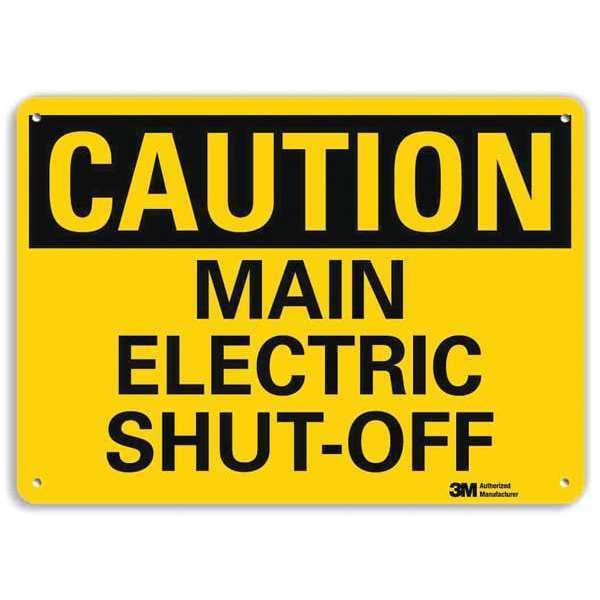 Plastic Caution Sign, 4 Holes, 14