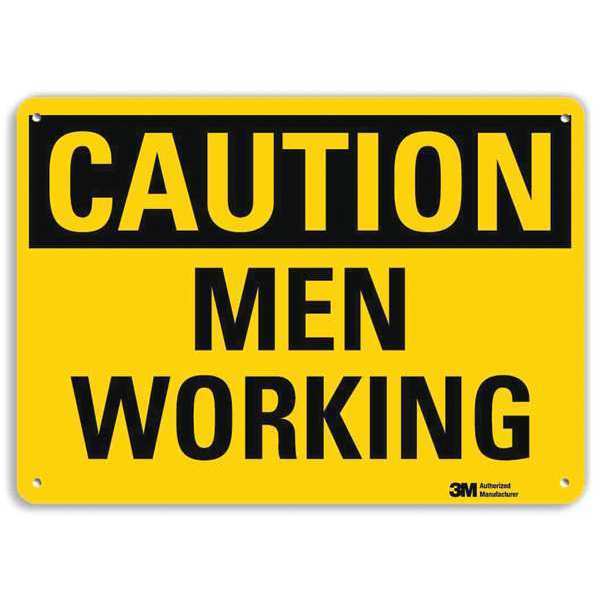 Plastic Caution Sign, 4 Holes, 10