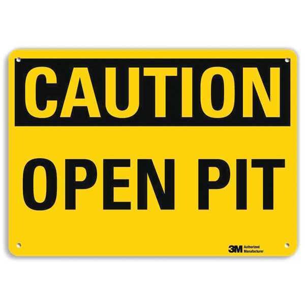 Caution Sign, 7 in H, 10 in W, Aluminum, Vertical Rectangle, English, U4-1567-NA_10x7