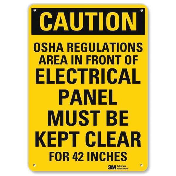 Plastic Caution Sign, 4 Holes, 7