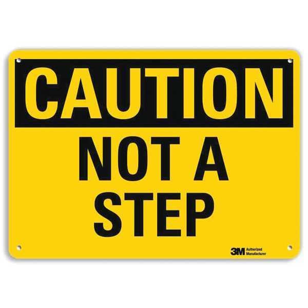Safety Sign, 10 in Height, 14 in Width, Aluminum, Horizontal Rectangle, English, U4-1562-RA_14X10
