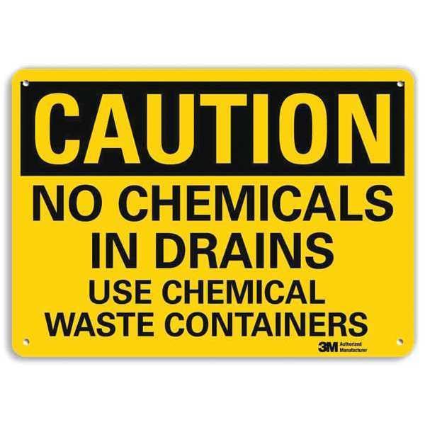 Caution Sign, 7 in H, 10 in W, Vertical Rectangle, English, U4-1540-NA_10x7