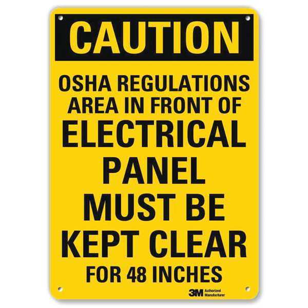 Plastic Caution Sign, 4 Holes, 7