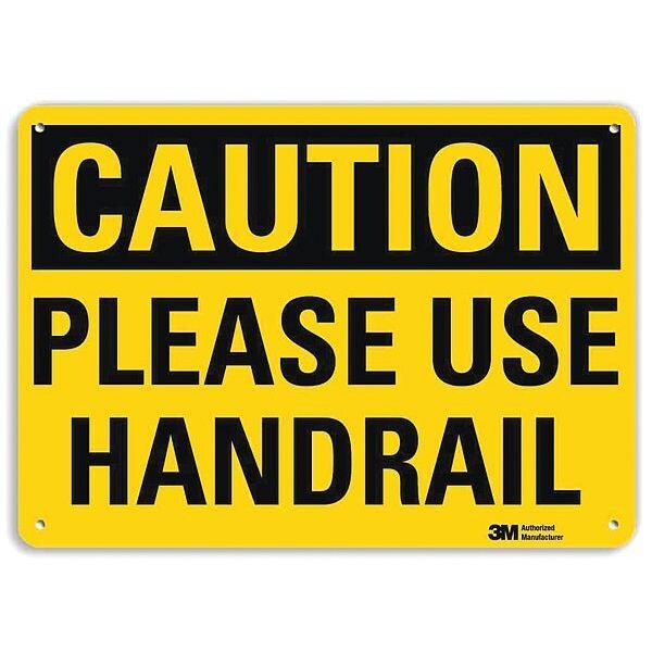 Caution Sign, 10 in H, 14 in W, Aluminum, Horizontal Rectangle, U4-1599-NA_14x10