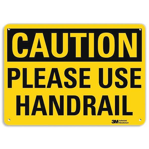 Safety Sign, 10 in Height, 14 in Width, Aluminum, Horizontal Rectangle, English, U4-1599-RA_14X10