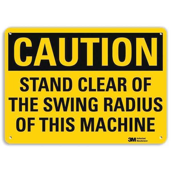 Caution Sign, 10 in H, 14 in W, Aluminum, Horizontal Rectangle, English, U4-1679-NA_14x10
